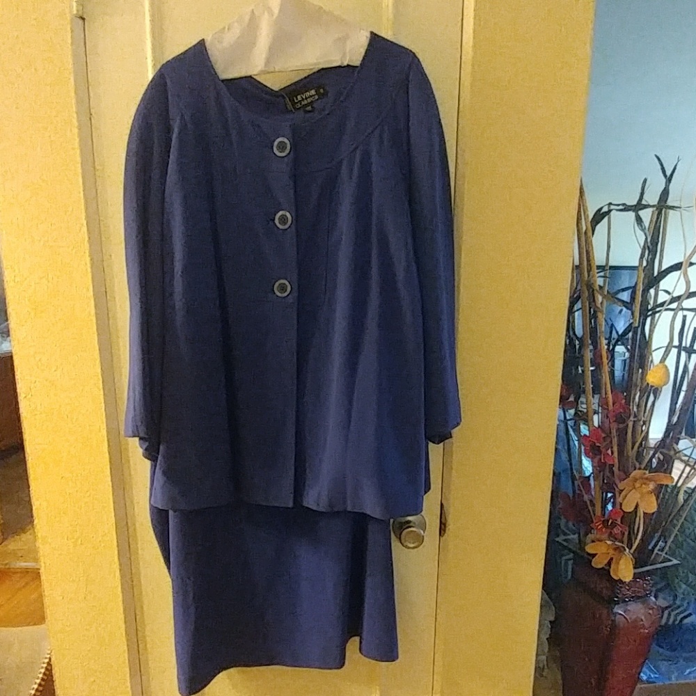Purple skirt suit